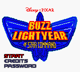 Buzz Lightyear of Star Command Title Screen